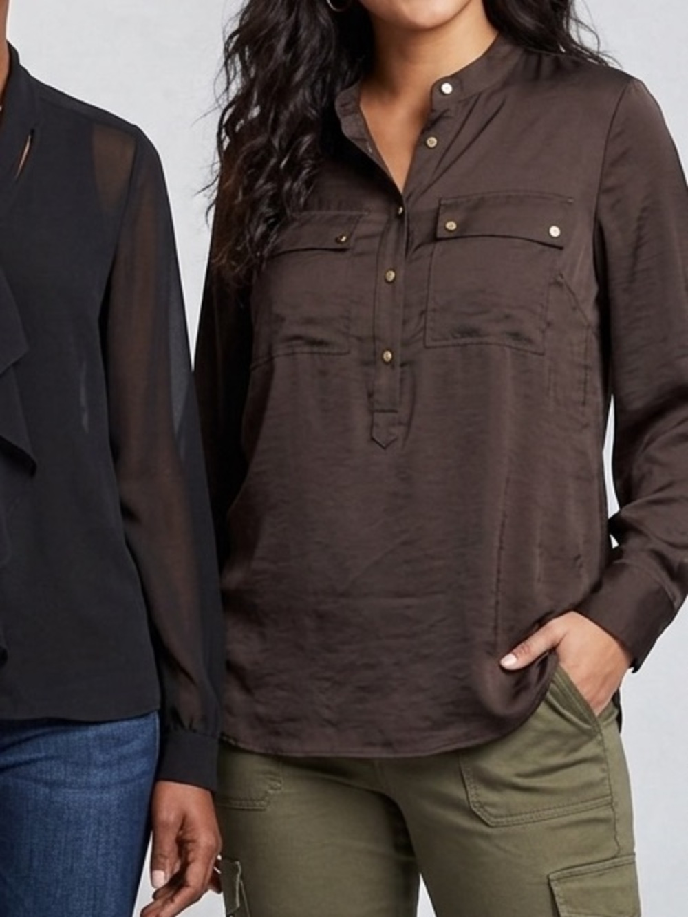 Michael Kors Brown Tunic with Beige Label